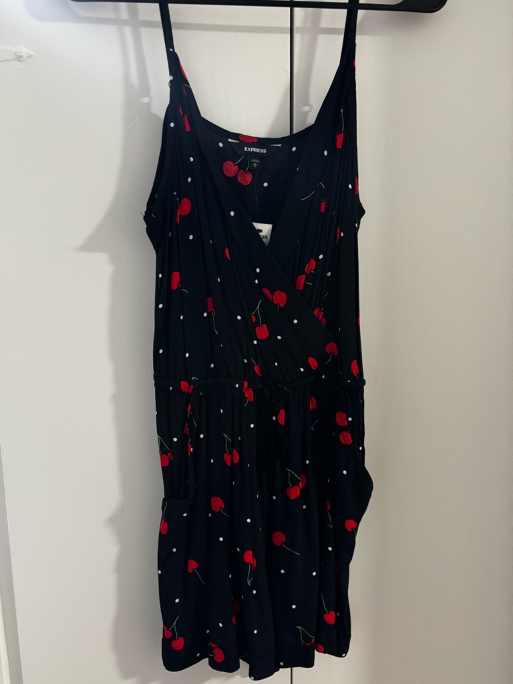 NWT Express Black Cherry Print Mini Dress